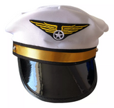 Kepis Capitán Marinero Blanco Accesorio Disfraz Halloween Hora Loca Unisex